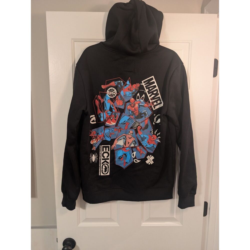 Ecko Unltd x Marvel Spider-Man Hoodie Men's Medium Black Graphic Hoodie
